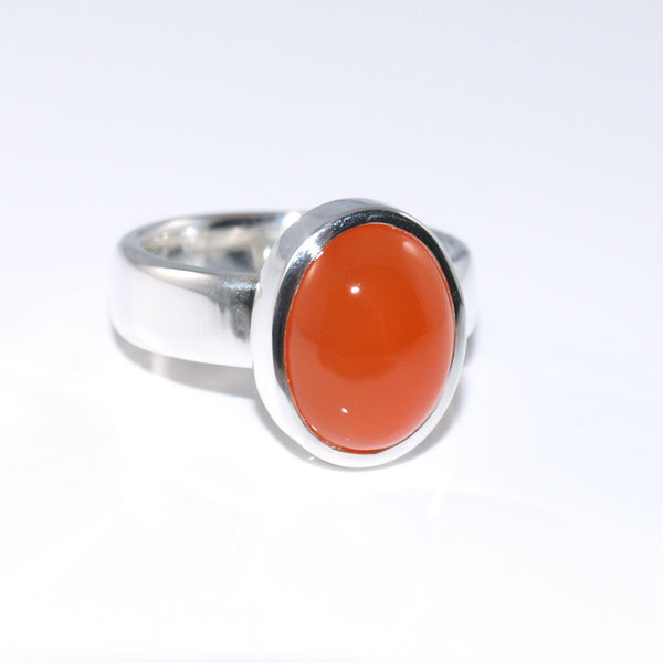 Karneol-Ring Größe 55: Orange is the new black