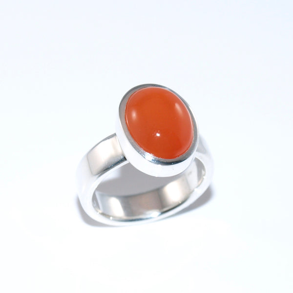 Karneol-Ring Größe 55: Orange is the new black