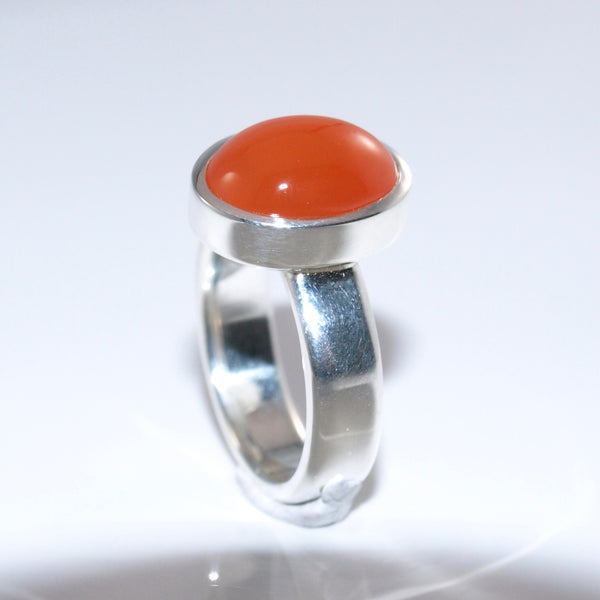 Karneol-Ring Größe 55: Orange is the new black