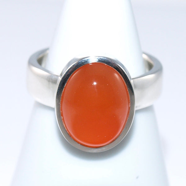 Karneol-Ring Größe 55: Orange is the new black