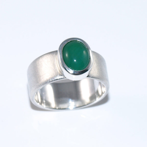 Eleganter Chrysopras-Ring